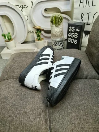 Adidas Superstar White and Black Lifestyle Sneakers 6