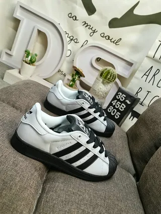 Adidas Superstar White and Black Lifestyle Sneakers 9