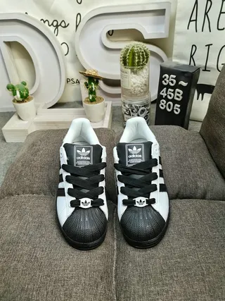 Adidas Superstar White and Black Lifestyle Sneakers 10
