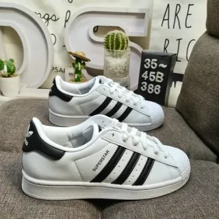 Adidas Superstar حذاء رياضي أسلوب حياة أبيض وأسود