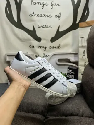 Adidas Superstar Tênis Lifestyle Branco e Preto 5