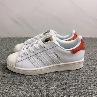 Adidas Superstar White Orange Gold أحذية رياضية أسلوب حياة