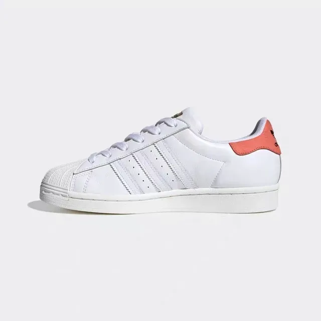 Adidas Superstar White Orange Gold 生活方式运动鞋 3