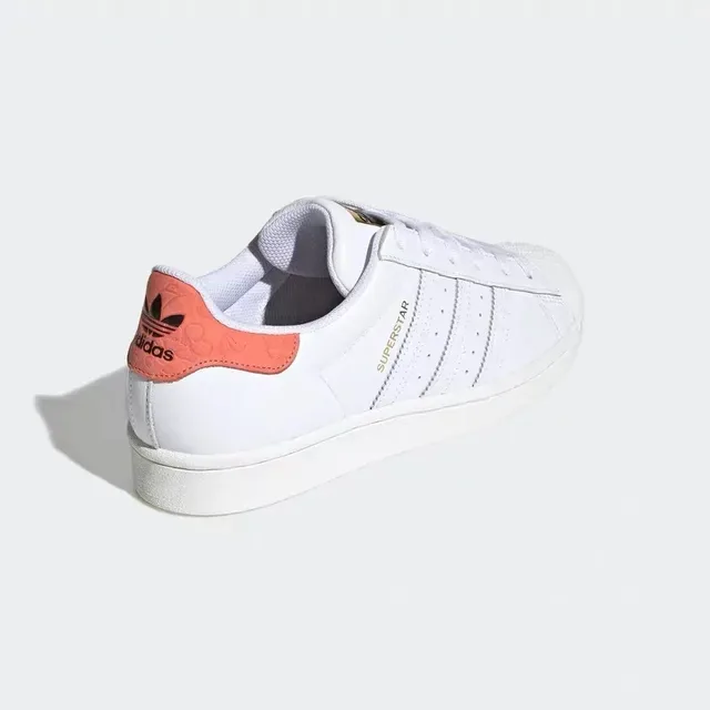 Adidas Superstar White Orange Gold 生活方式运动鞋 5