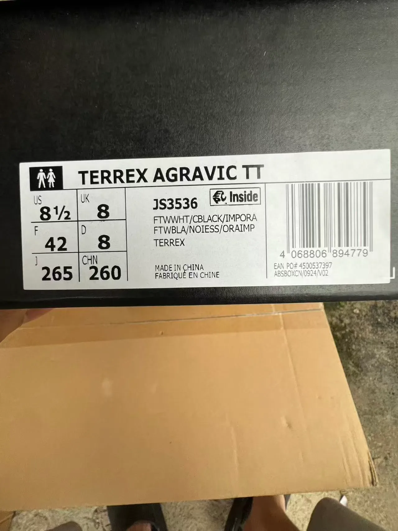 Adidas TERREX Lightstrike Pro काली सफेद ट्रेल रनिंग जूते 24