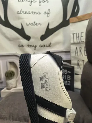 Adidas White Black Low-Top Velcro Strap Closure Lifestyle Sneakers 3