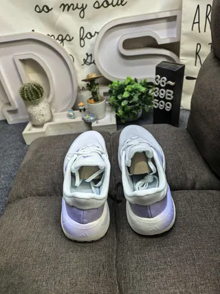 Adidas Blanc Bleu Partie Supérieure Malla Ingénierée Semelle Médiane Tachetée Chaussures de Course 8