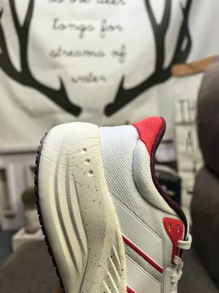 Adidas Blanc Bleu Partie Supérieure Malla Ingénierée Semelle Médiane Tachetée Chaussures de Course 13