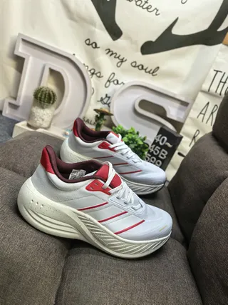 Adidas Blanc Bleu Partie Supérieure Malla Ingénierée Semelle Médiane Tachetée Chaussures de Course 19