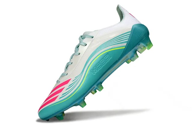 Adidas X Speedflow Messi Blancos Turquesa Rosa Firm-Ground Zapatos de Fútbol 3
