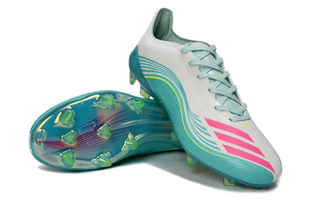 Adidas X Speedflow Messi Blancos Turquesa Rosa Firm-Ground Zapatos de Fútbol 4