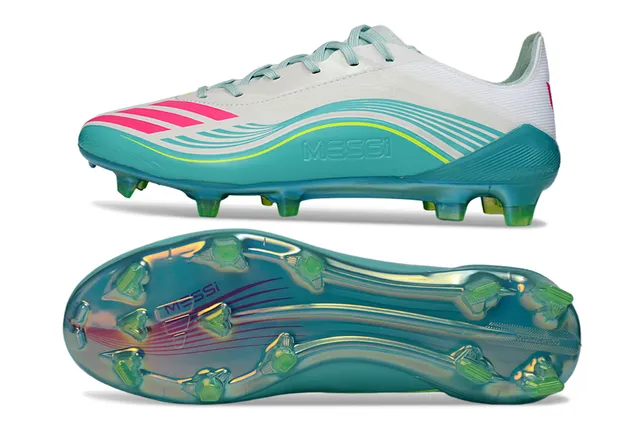 Adidas X Speedflow Messi Blancos Turquesa Rosa Firm-Ground Zapatos de Fútbol 6