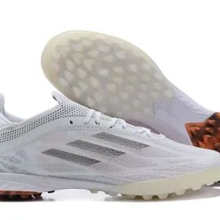 Adidas X Branco Laranja Upper de Malha Engineered Silhueta de Corte Baixo Silhueta Turf Sapatos de Futebol
