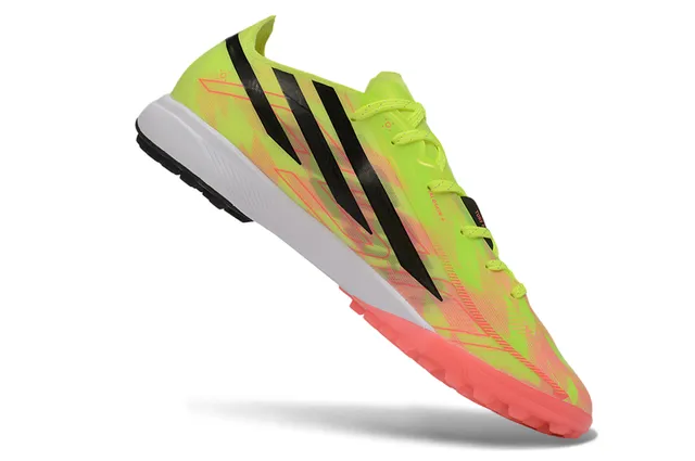 Adidas X হলুদ গোলাপি নিওন গ্রেডিয়েন্ট সিন্থেটিক আপার মোল্ডেড স্টাডস টার্ফ ফুটবল জুতা 2