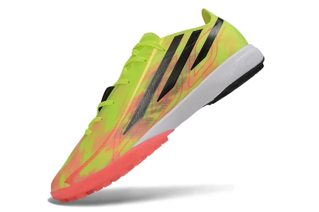Adidas X হলুদ গোলাপি নিওন গ্রেডিয়েন্ট সিন্থেটিক আপার মোল্ডেড স্টাডস টার্ফ ফুটবল জুতা 3