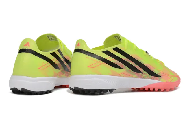 Adidas X হলুদ গোলাপি নিওন গ্রেডিয়েন্ট সিন্থেটিক আপার মোল্ডেড স্টাডস টার্ফ ফুটবল জুতা 5