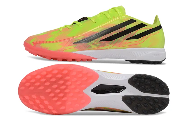 Adidas X হলুদ গোলাপি নিওন গ্রেডিয়েন্ট সিন্থেটিক আপার মোল্ডেড স্টাডস টার্ফ ফুটবল জুতা 6