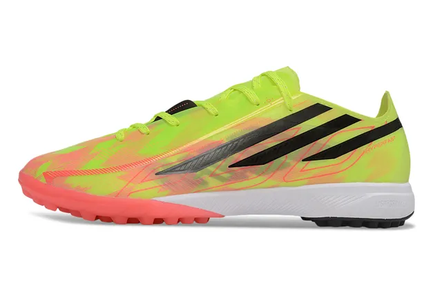 Adidas X হলুদ গোলাপি নিওন গ্রেডিয়েন্ট সিন্থেটিক আপার মোল্ডেড স্টাডস টার্ফ ফুটবল জুতা 7