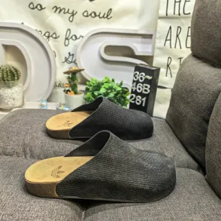 Adidas Yeezy Slide فحمي نعال منسوج