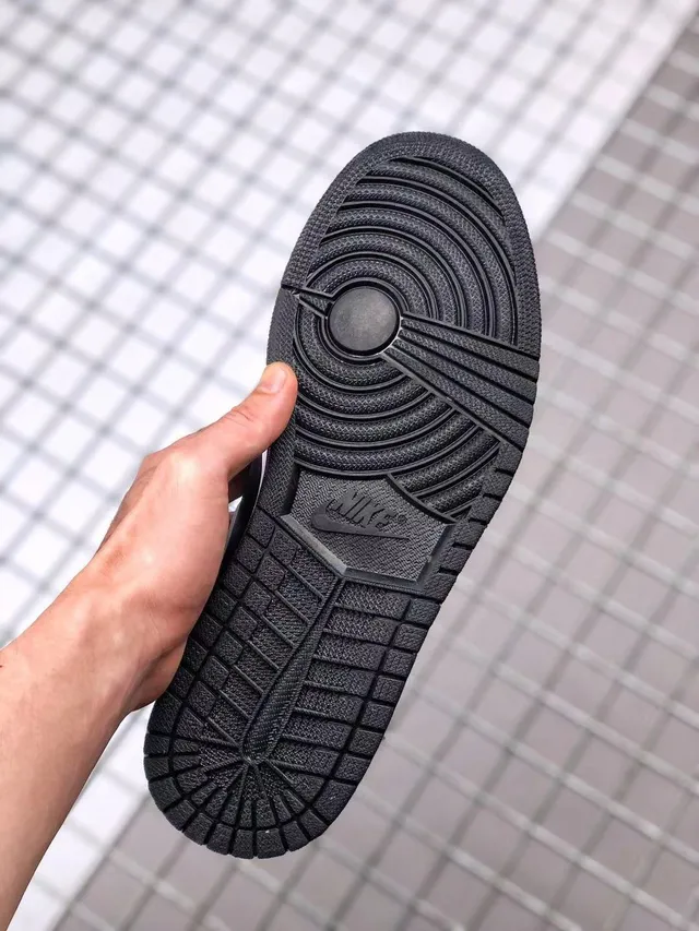 Air Jordan 1 Gris Negro High-Top Ante y Cuero Con Paneles Zapatos de Baloncesto 7