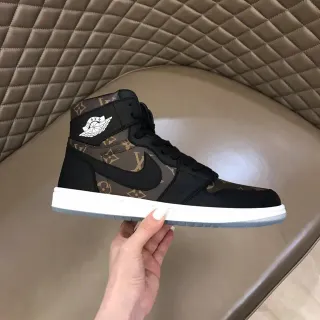 Air Jordan 1 High Monogram 印花黑棕色篮球鞋