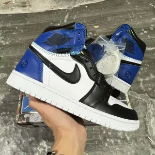 Air Jordan 1 High Union Los Angeles रॉयल ब्लू काला सफ़ेद बास्केटबॉल जूते