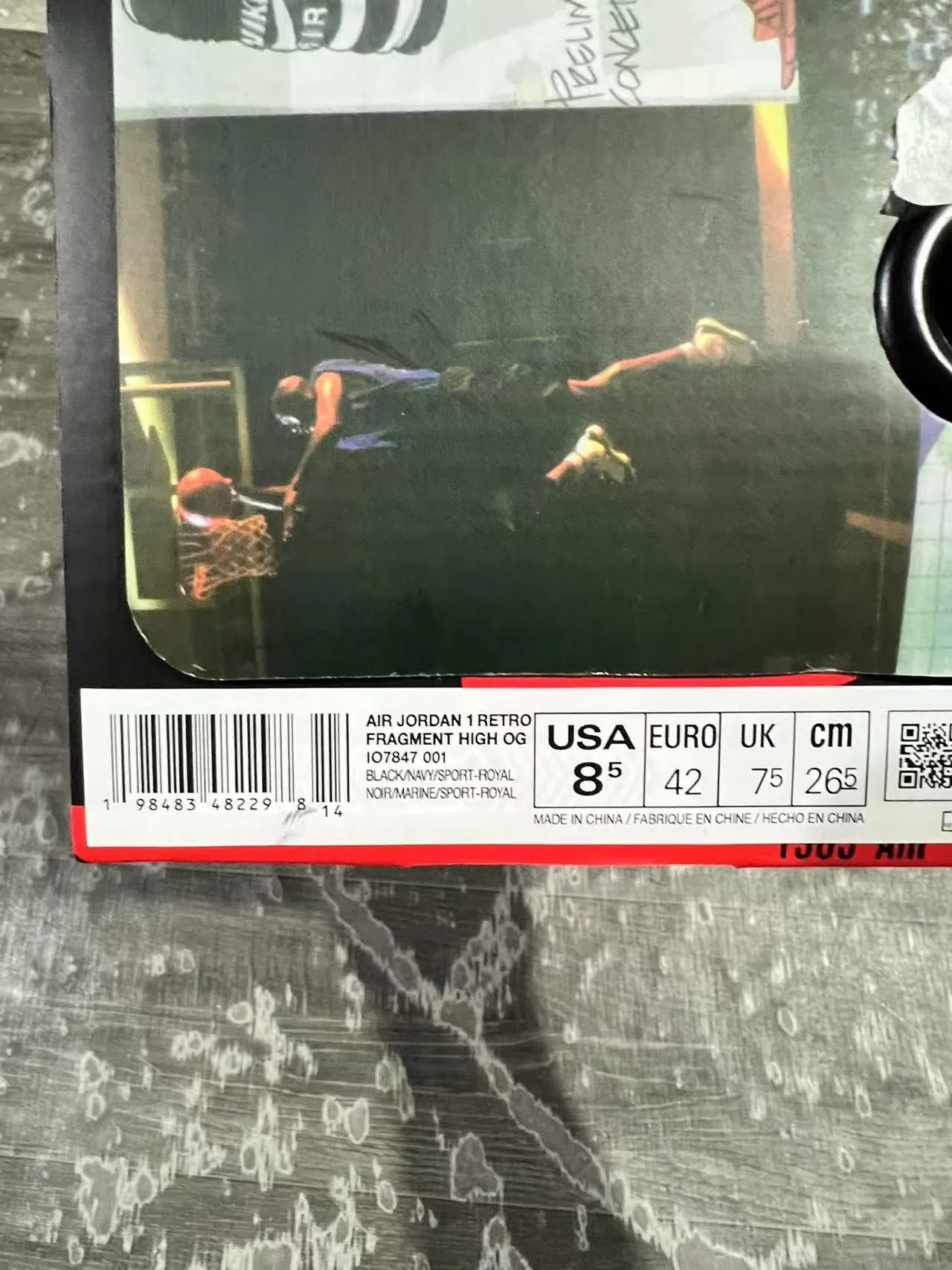 Air Jordan 1 High Union Los Angeles 皇家蓝黑白篮球鞋 10