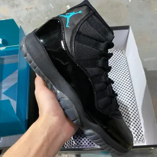 Air Jordan 11 काला फ़िरोज़ी Jumpman बास्केटबॉल जूते