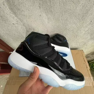 Air Jordan 11 Negro Blanco Azul Zapatos de Baloncesto