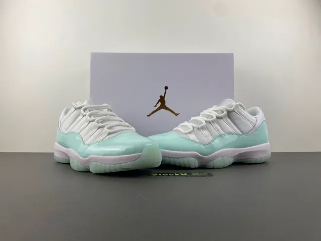 Air Jordan 11 मिंट ग्रीन पेटेंट लेदर बास्केटबॉल जूते 14