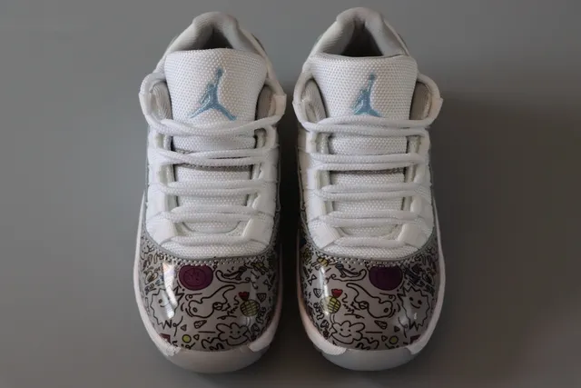Air Jordan 11 নেভি হোয়াইট বাস্কেটবল জুতো 8