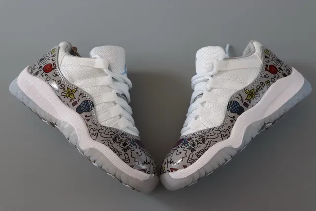 Air Jordan 11 নেভি হোয়াইট বাস্কেটবল জুতো 9