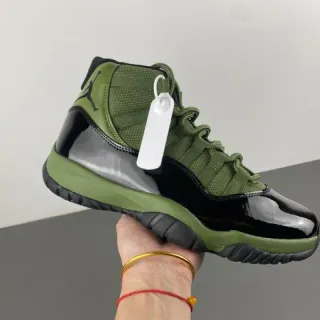 Air Jordan 11 橄榄绿 专利皮 篮球鞋