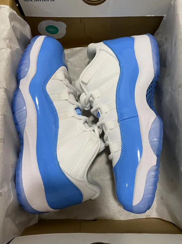 Air Jordan 11 सादा ও চকচকে নীল বাস্কেটবল জুতা 7
