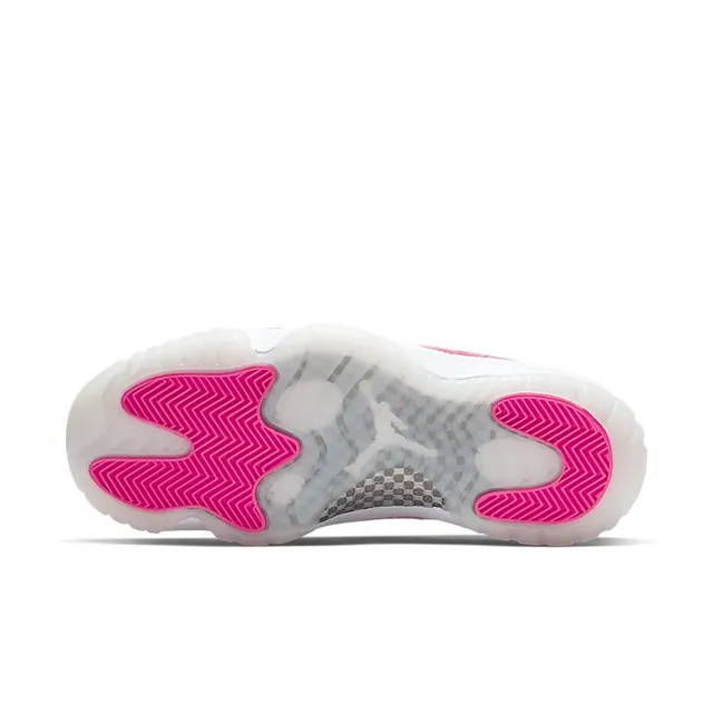 Tênis de basquete Air Jordan 11 pele de cobra branco e rosa 6