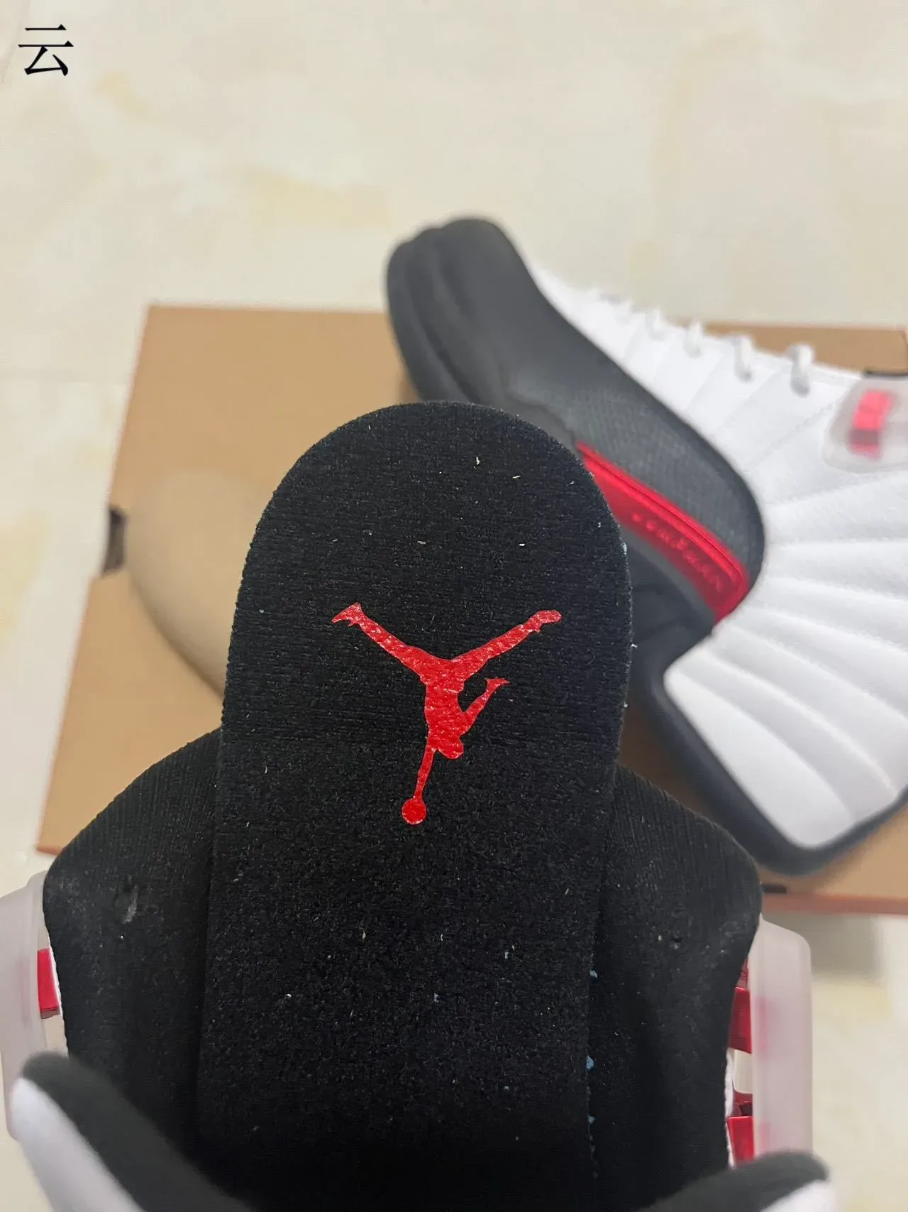 Air Jordan 12 White Black Red Basketball Shoes 6