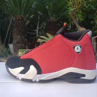 Tênis de basquete Air Jordan 14 vermelho preto branco