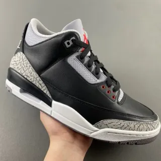 Tênis de basquete Air Jordan 3 Black Cement com estampa de elefante