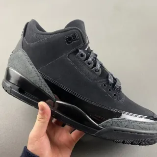 Air Jordan 3 Sapatos de Basquete com Estampa de Elefante Preto
