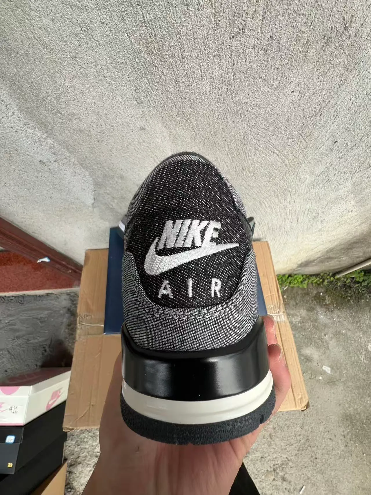 Air Jordan 3 ब्लैक ग्रे टेक्सचर्ड अपर बास्केटबॉल शूज़ 9