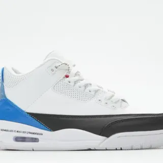 Zapatillas de baloncesto Air Jordan 3 Fragment Design blanco negro azul