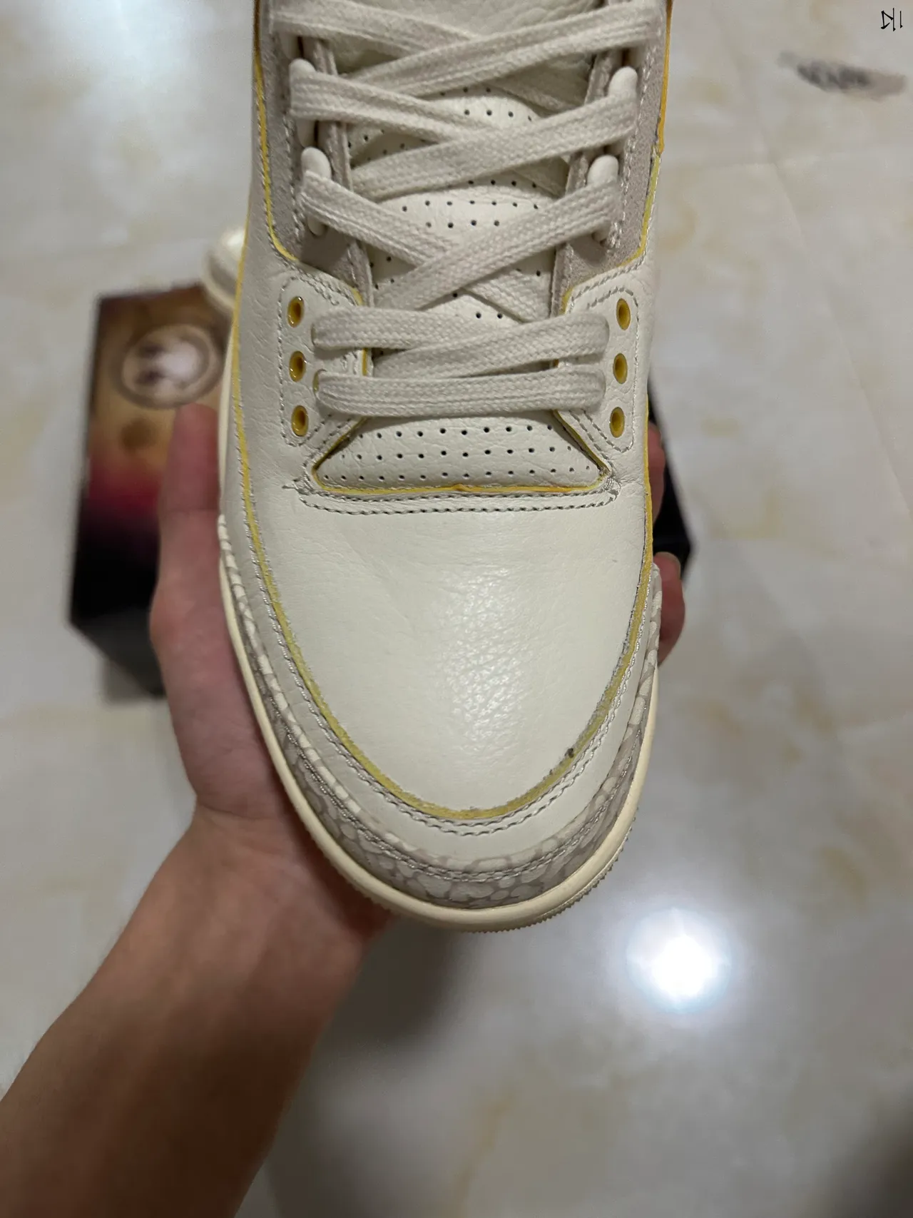 Air Jordan 3 Off-White ক্রিম গ্র্যাডিয়েন্ট হিল বাস্কেটবল জুতো 3