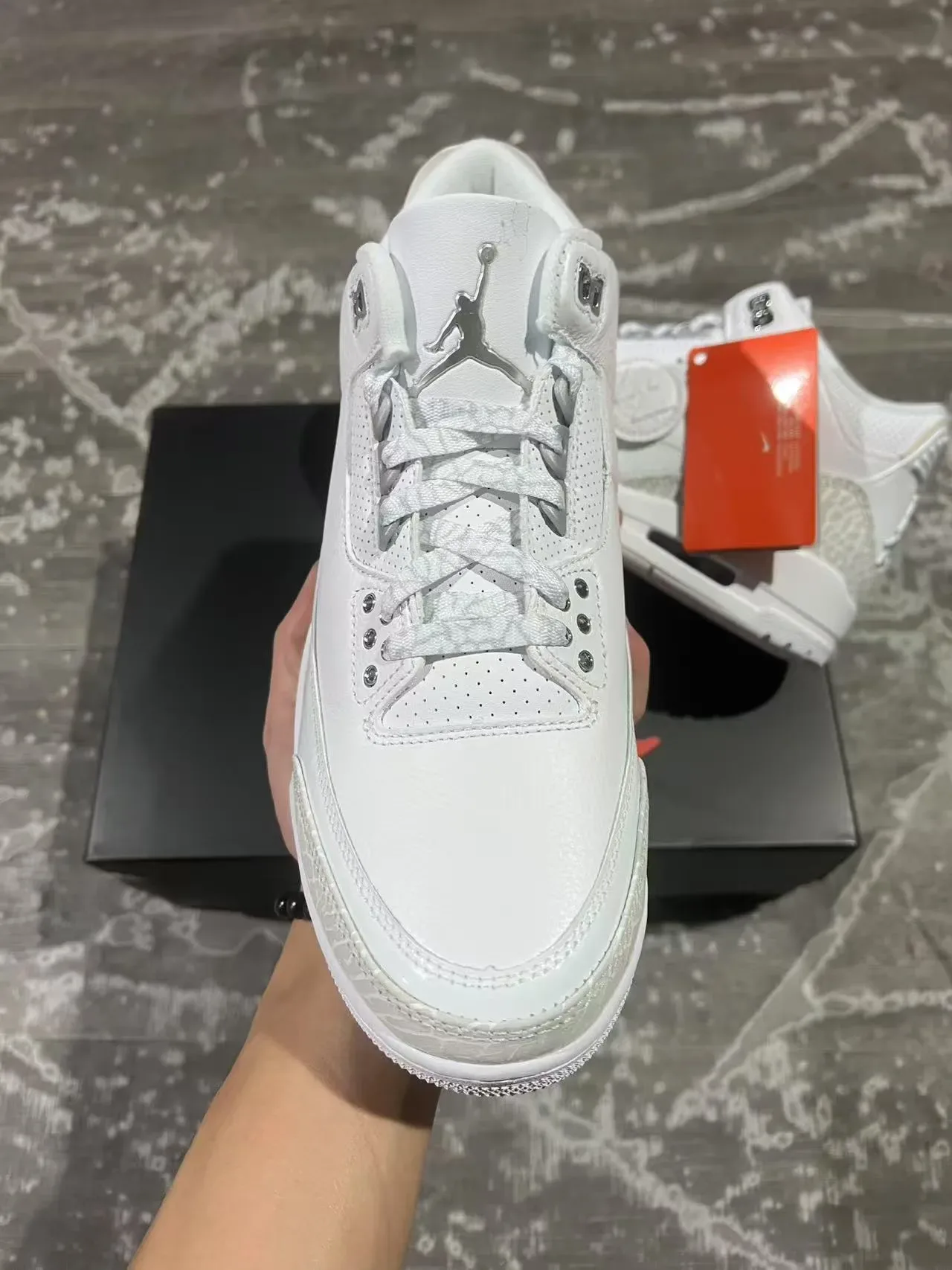 Air Jordan 3 White Elephant Print Basketball Shoes 3