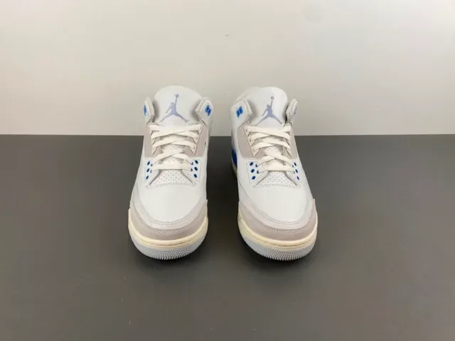Air Jordan 3 أبيض رمادي فاتح أزرق حذاء كرة السلة 12