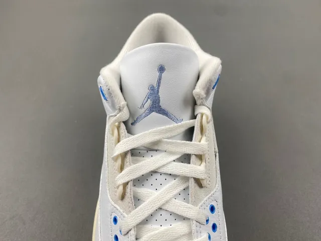 Air Jordan 3 সাদা হালকা ধূসর নীল বাস্কেটবল জুতো 6