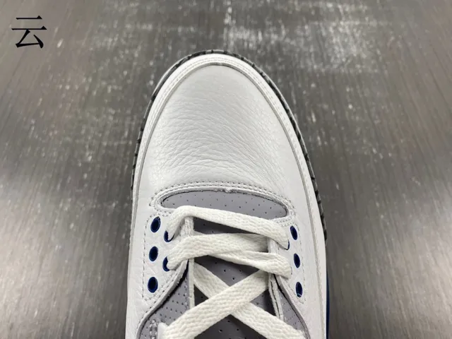 Air Jordan 3 সাদা নেভি এলিফ্যান্ট প্রিন্ট বাস্কেটবল জুতো 8