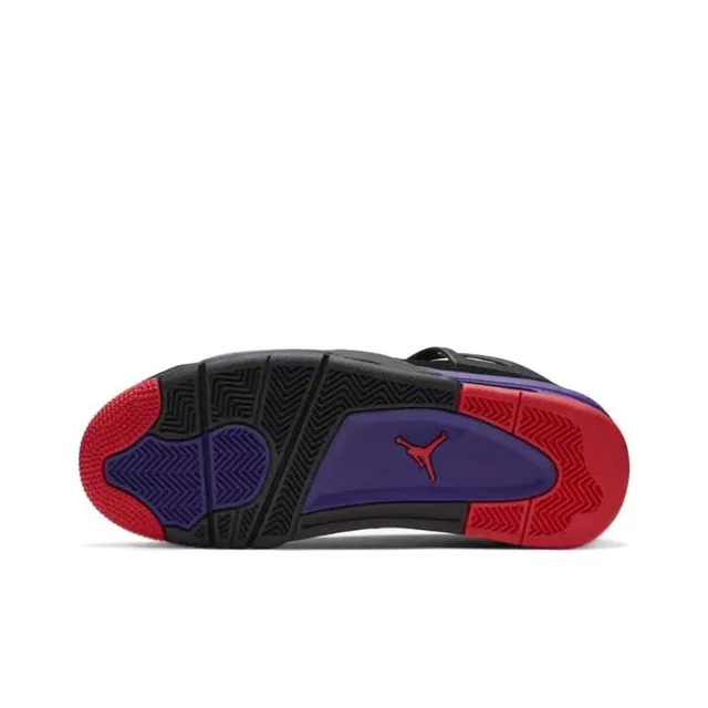 Air Jordan 4 काले लाल बैंगनी बास्केटबॉल जूते 2
