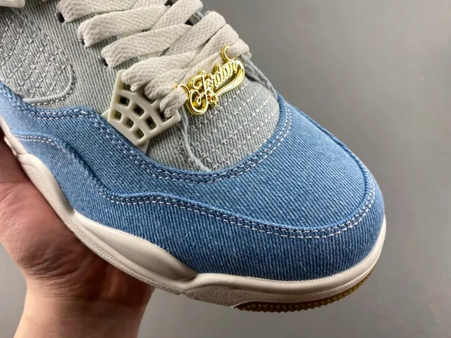 Air Jordan 4 Denim Blue White Gum أحذية كرة السلة 2