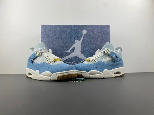 Air Jordan 4 Denim Blue White Gum أحذية كرة السلة 13