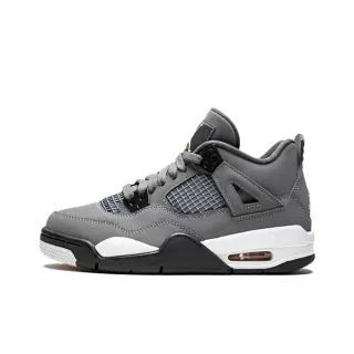 Tênis de basquete Air Jordan 4 cinza branco preto